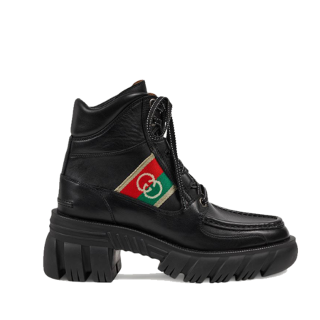Gucci ankle Black boot with Interlocking G