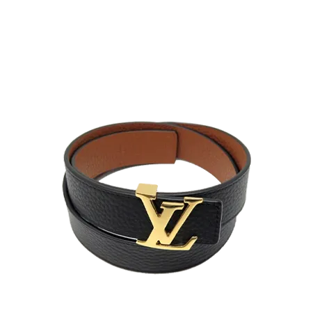 LV Initiales 40MM belt showcasing Taurillon calf leather and LV signature buckle